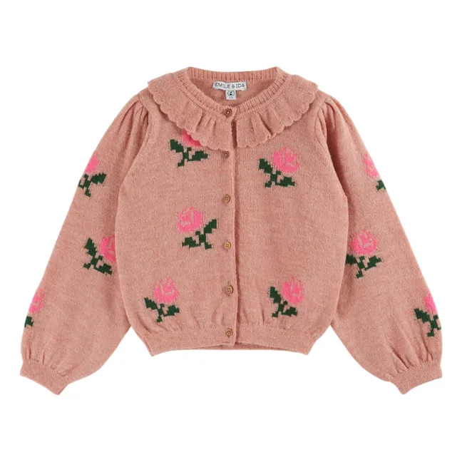Cardigan Flowers | Pink