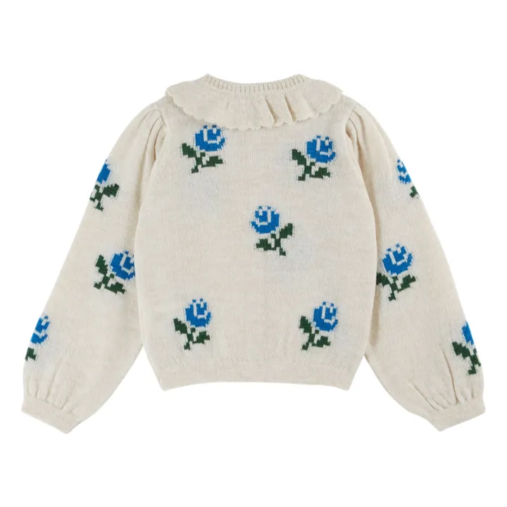 Cardigan Fleurs | Ecru- Image produit n°2