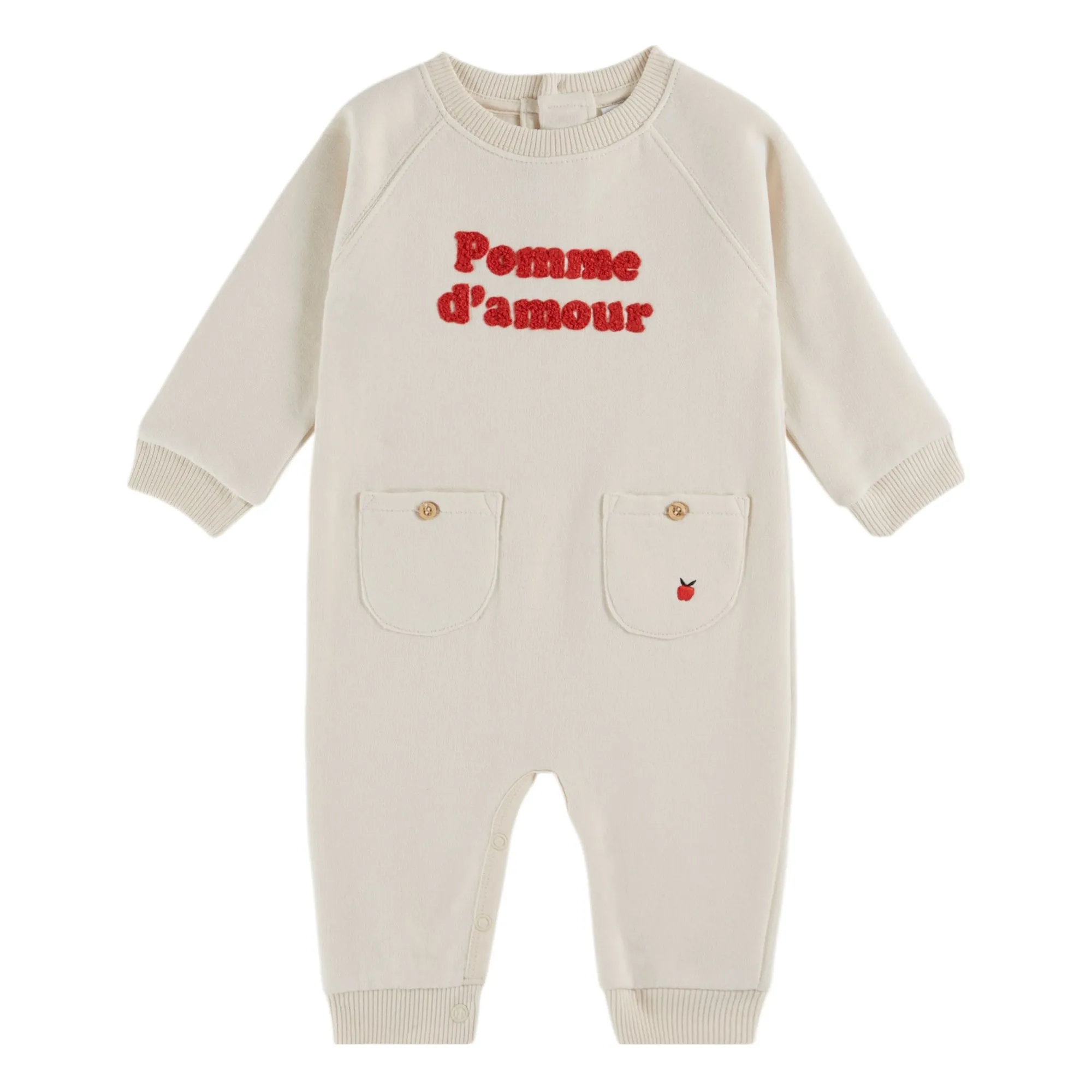 Emile Et Ida Ecru Pomme D'amour Jumpsuit Organic Cotton