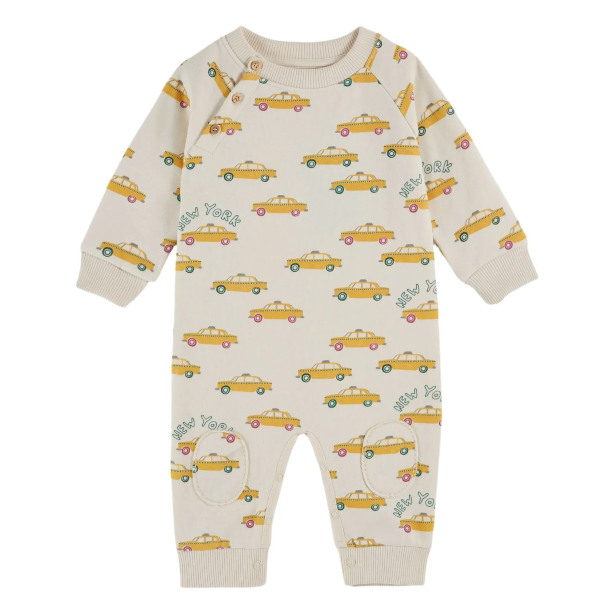 Emile Et Ida Ecru Organic Cotton Taxis Fleece Coverall