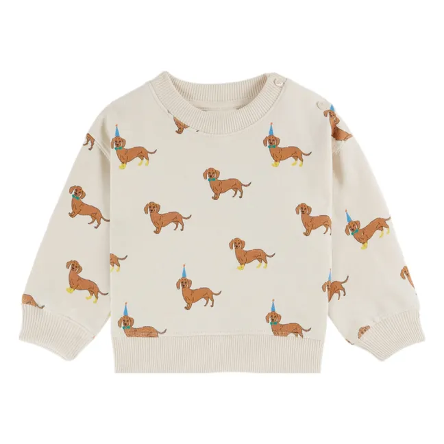 Sweat Chiens Coton Bio | Ecru