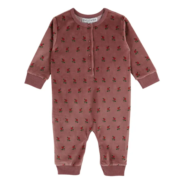 Combinaison Fleurie Velours | Violine