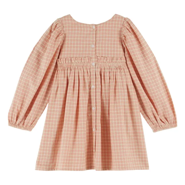 Schoolgirl Shirred Dress | Pink