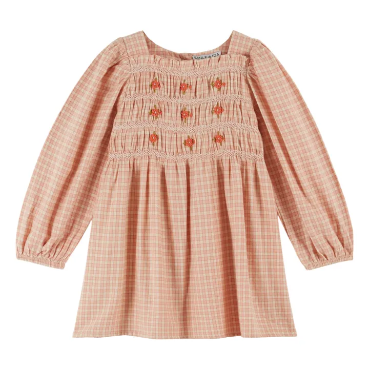 Schoolgirl Shirred Dress | Pink- Product image n°0