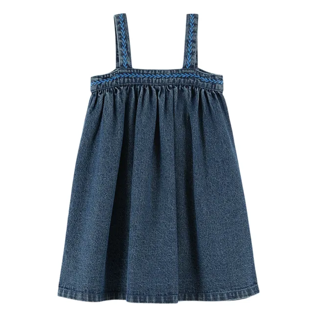 Robe en Jean à Bretelles | Bleu