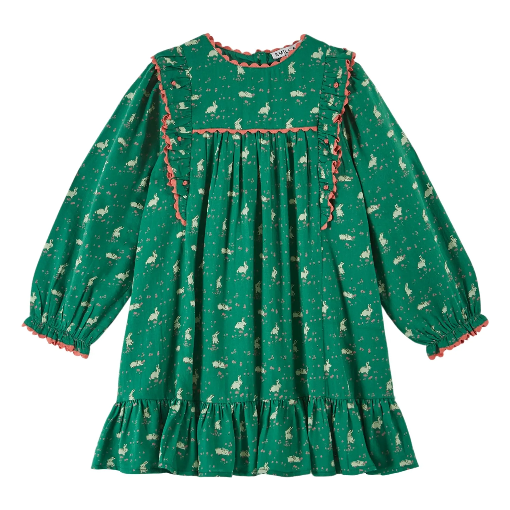 Emile Et Ida Green Lapinou Dress