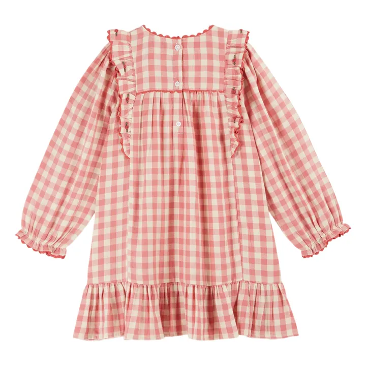 Robe Volants Vichy | Rose- Image produit n°4