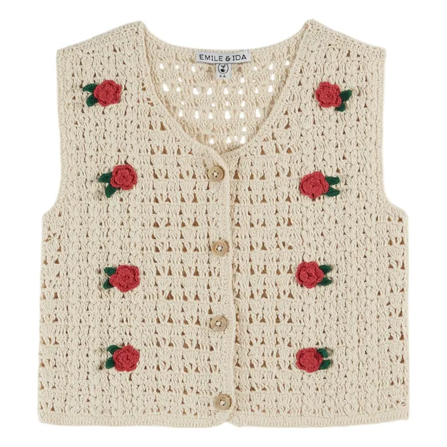 Sleeveless Crochet Vest | Ecru