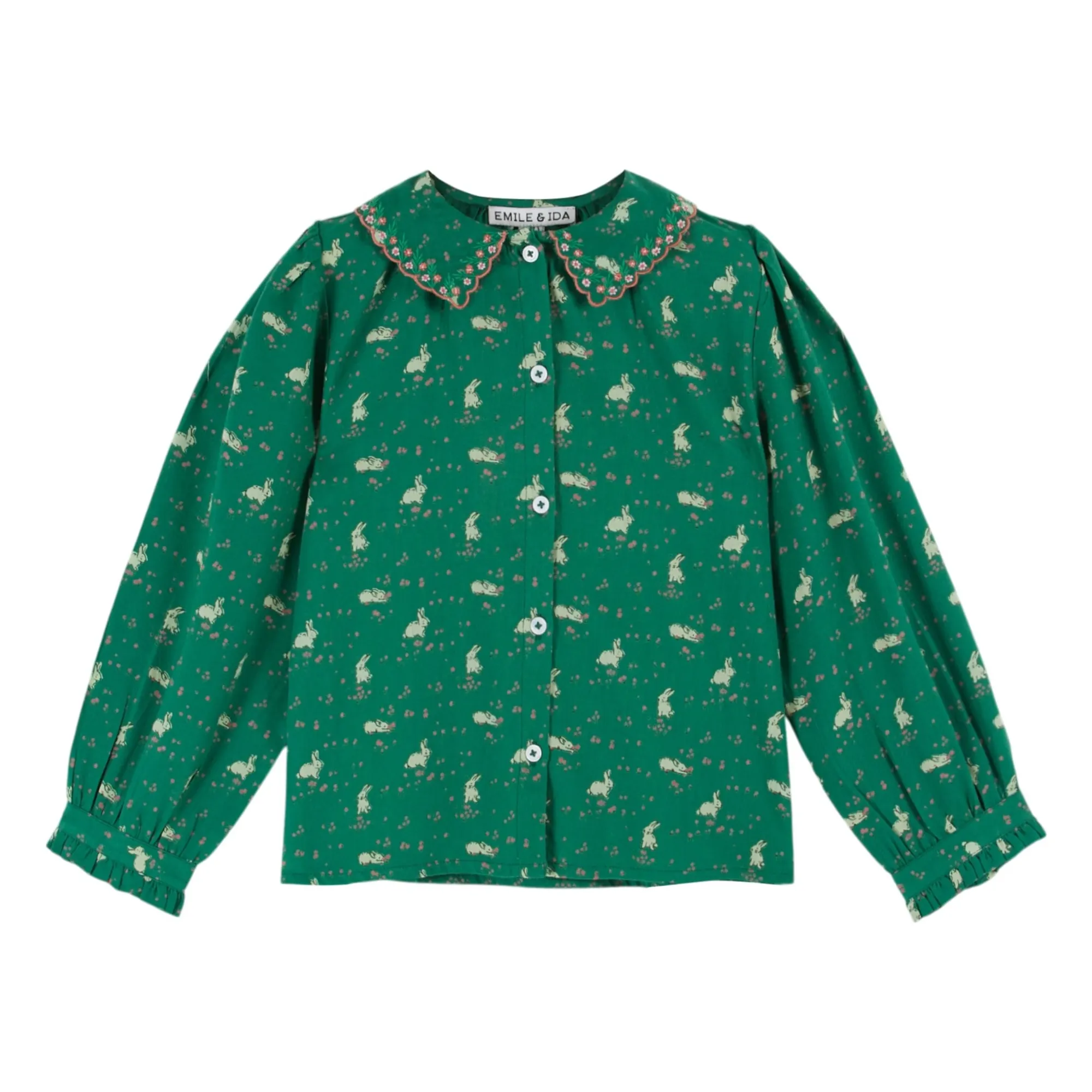 Emile Et Ida Green Lapinou Blouse