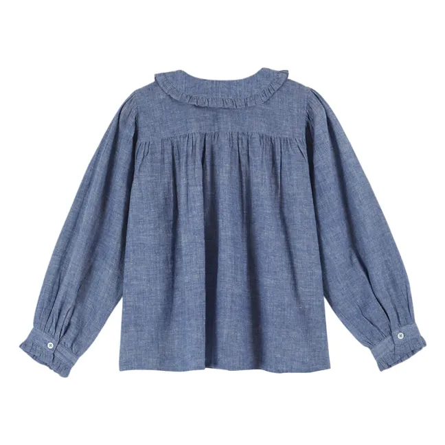 Blouse Smockée | Bleu