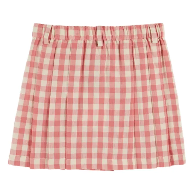 Jupe Plissée Vichy | Rose