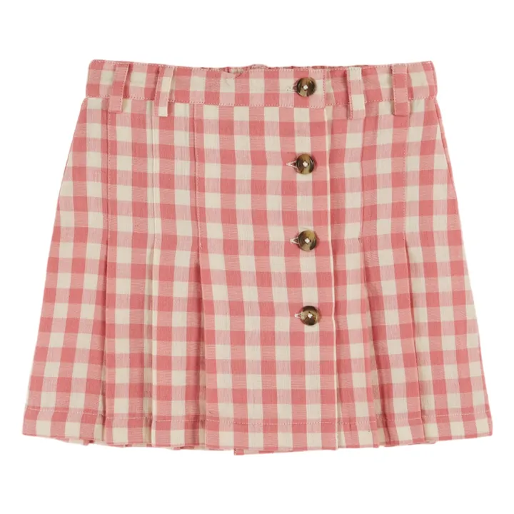 Falda guinga plisada | Rosa- Imagen del producto n°0