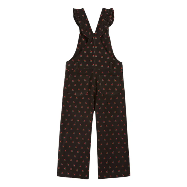 Salopette Fleurie | Noir