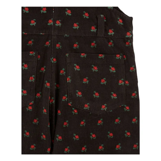 Salopette Fleurie | Noir