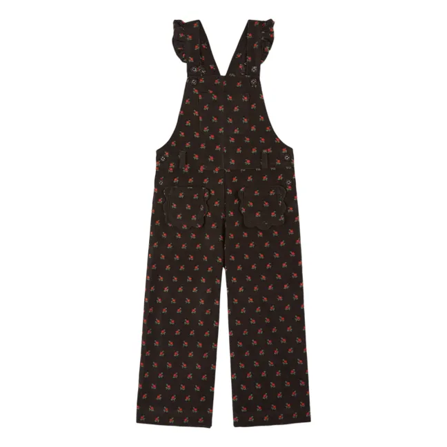 Salopette Fleurie | Noir