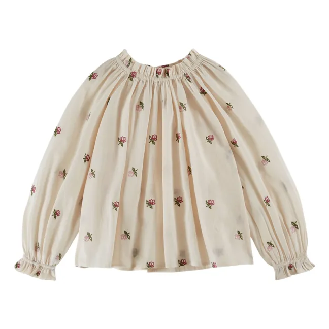 Blusa Roses Brodées | Crema