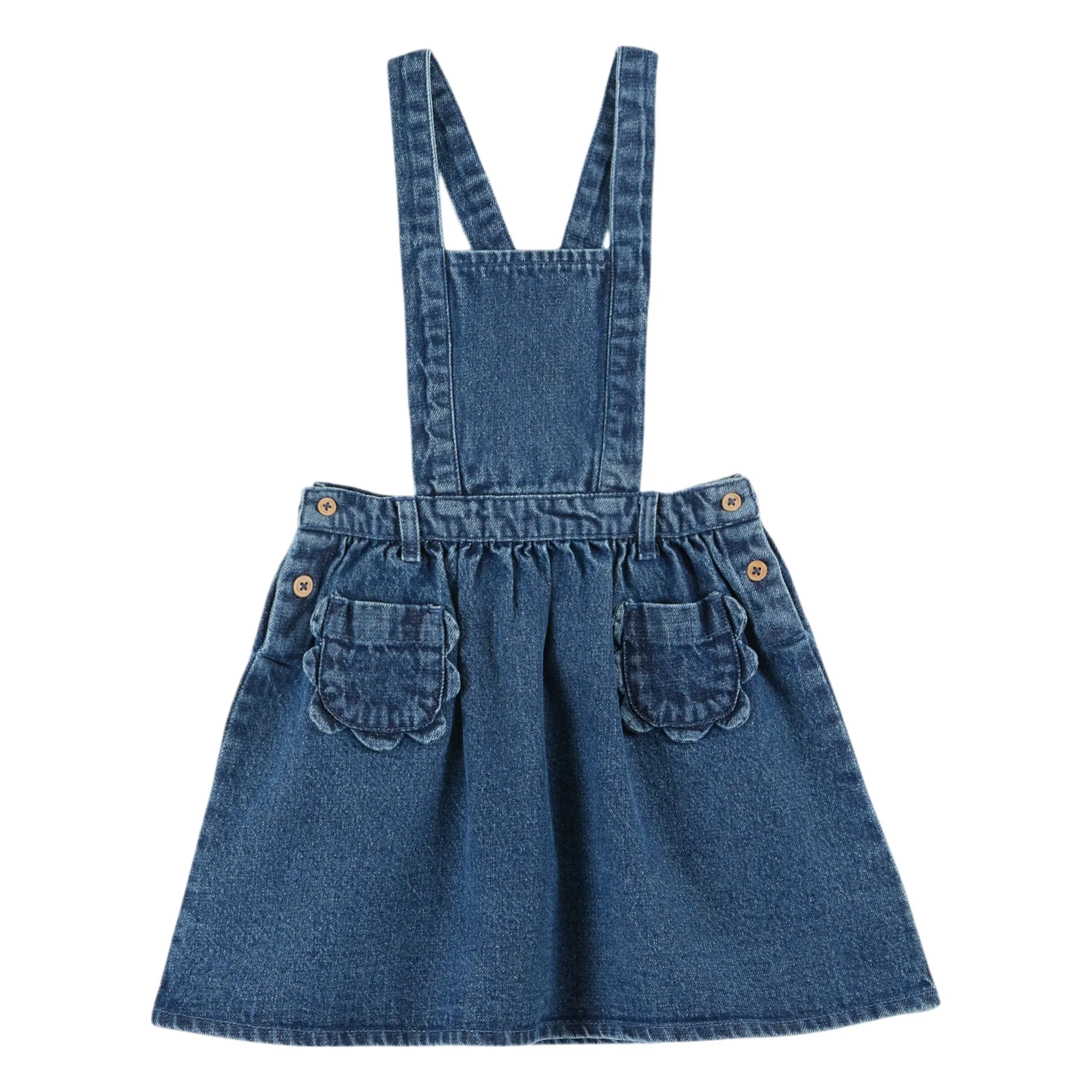 Emile Et Ida Blue Jean Apron Dress