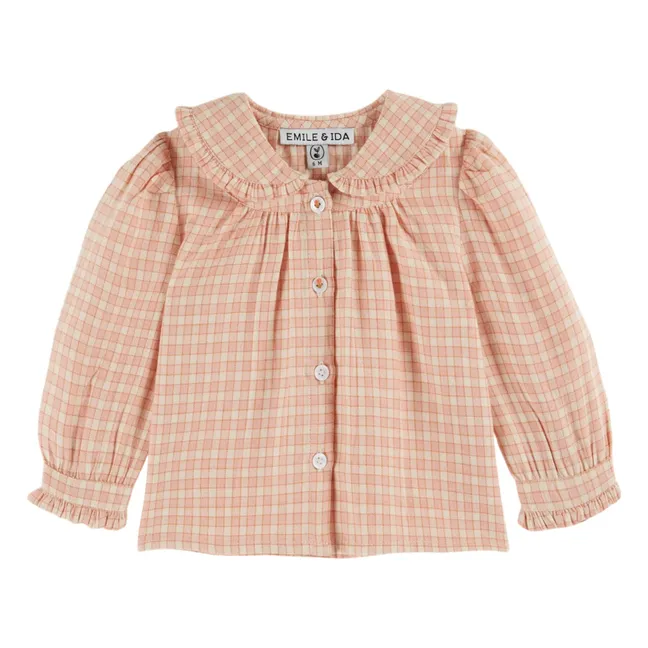 Blouse Ecolière Col Nœud | Rose