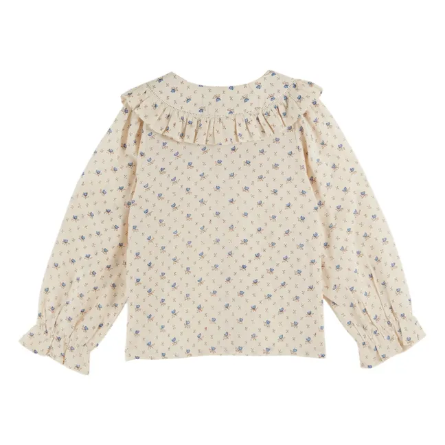Blusa con cuello de volantes | Crudo