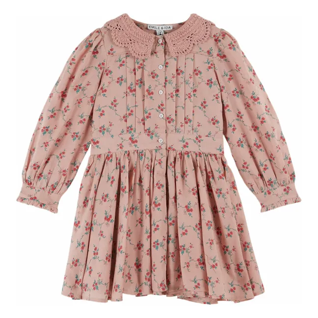 Robe Col Crochet | Rose