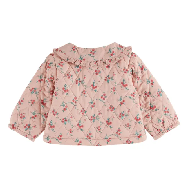 Veste Quiltée Fleurie | Rose