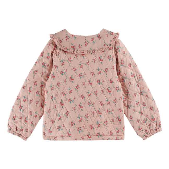 Veste Quiltée Fleurie | Rose