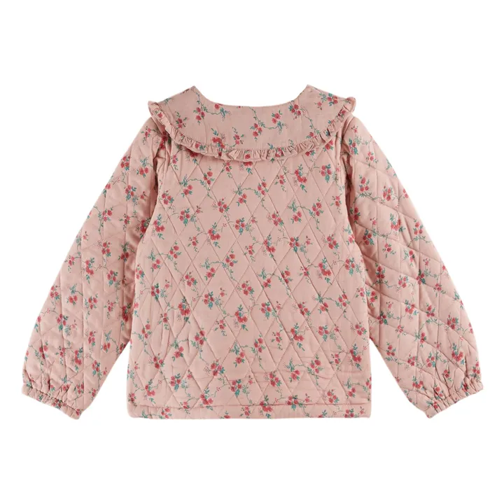 Veste Quiltée Fleurie | Rose- Image produit n°1