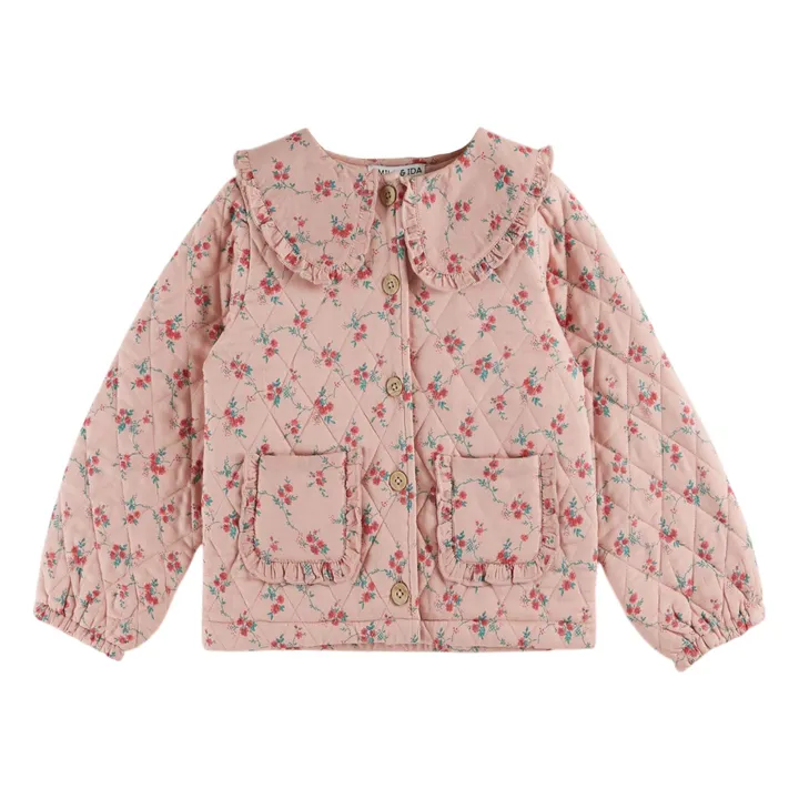 Veste Quiltée Fleurie | Rose- Image produit n°0