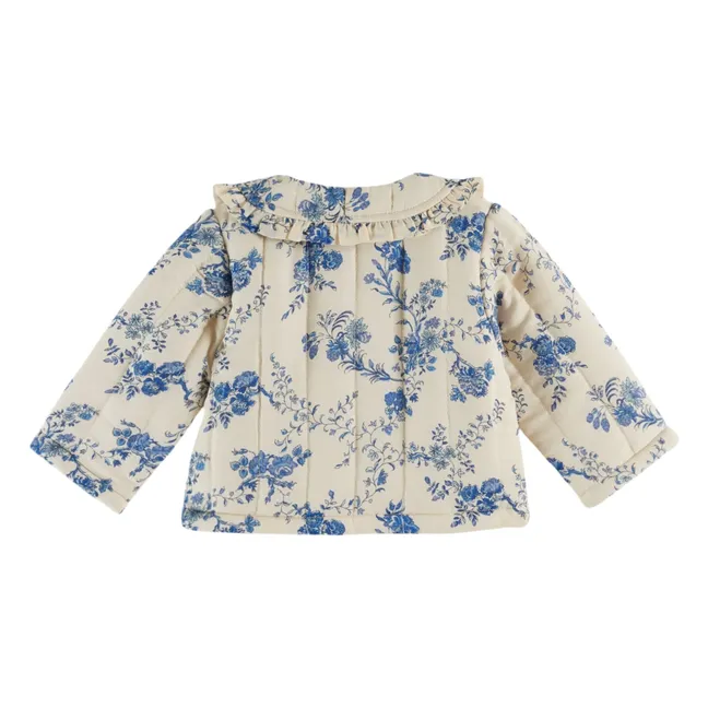 Veste Quiltée Fleurie | Ecru