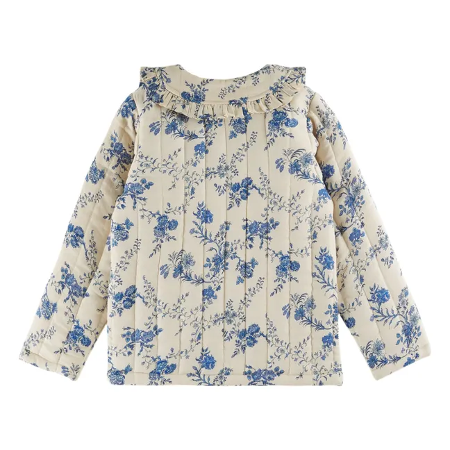 Veste Quiltée Fleurie | Ecru