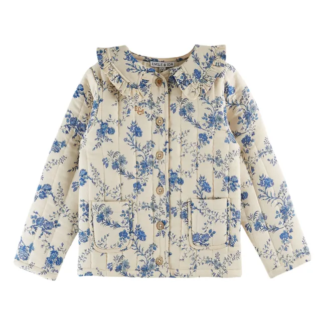 Floral Quilted Jacket | Ecru