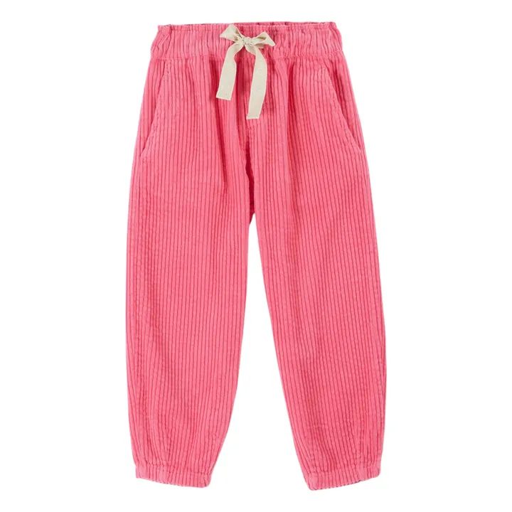 Pantalon Cordon Velours Côtelé | Rose bonbon- Image produit n°0