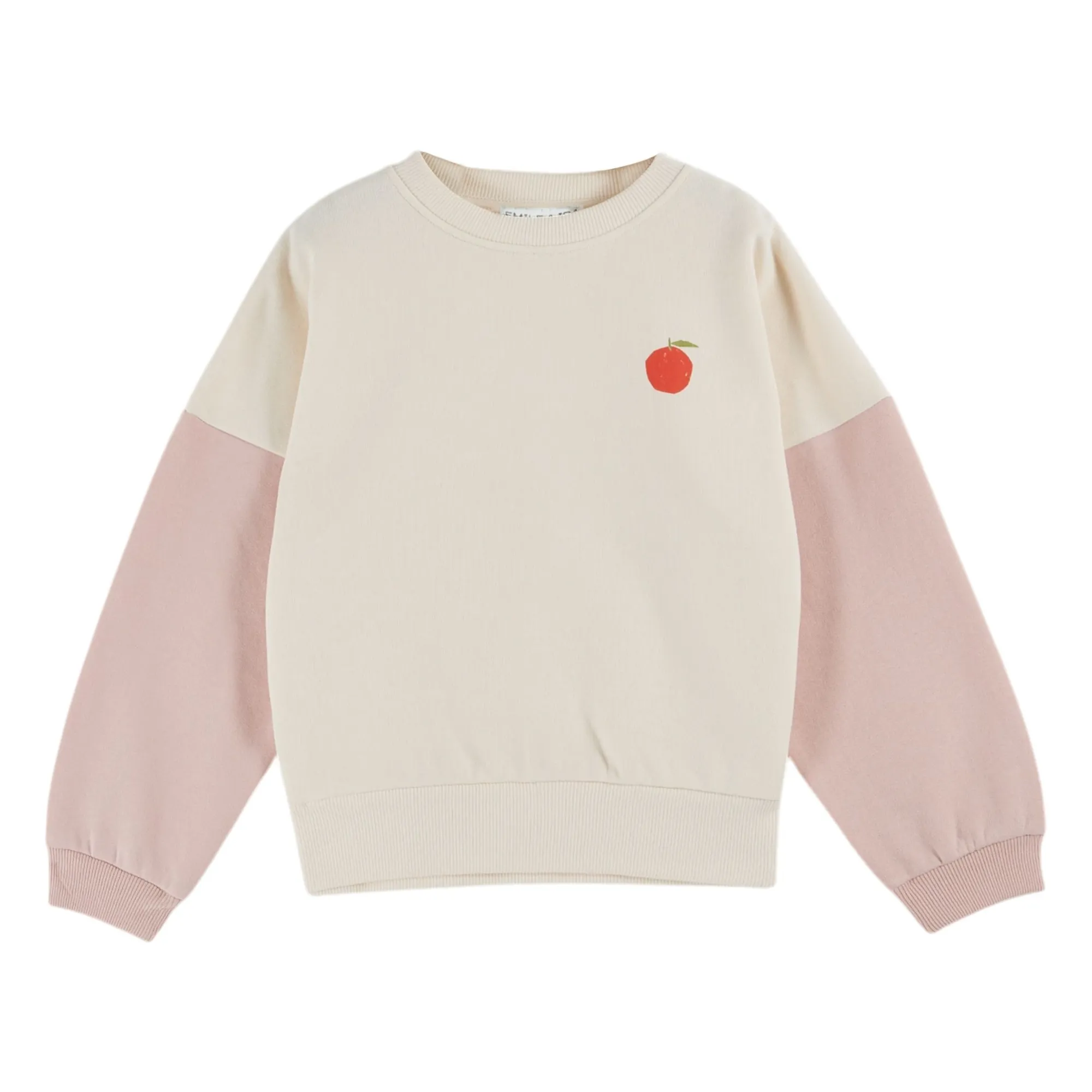 Emile Et Ida Pale Pink Organic Cotton Fleece Sweatshirt