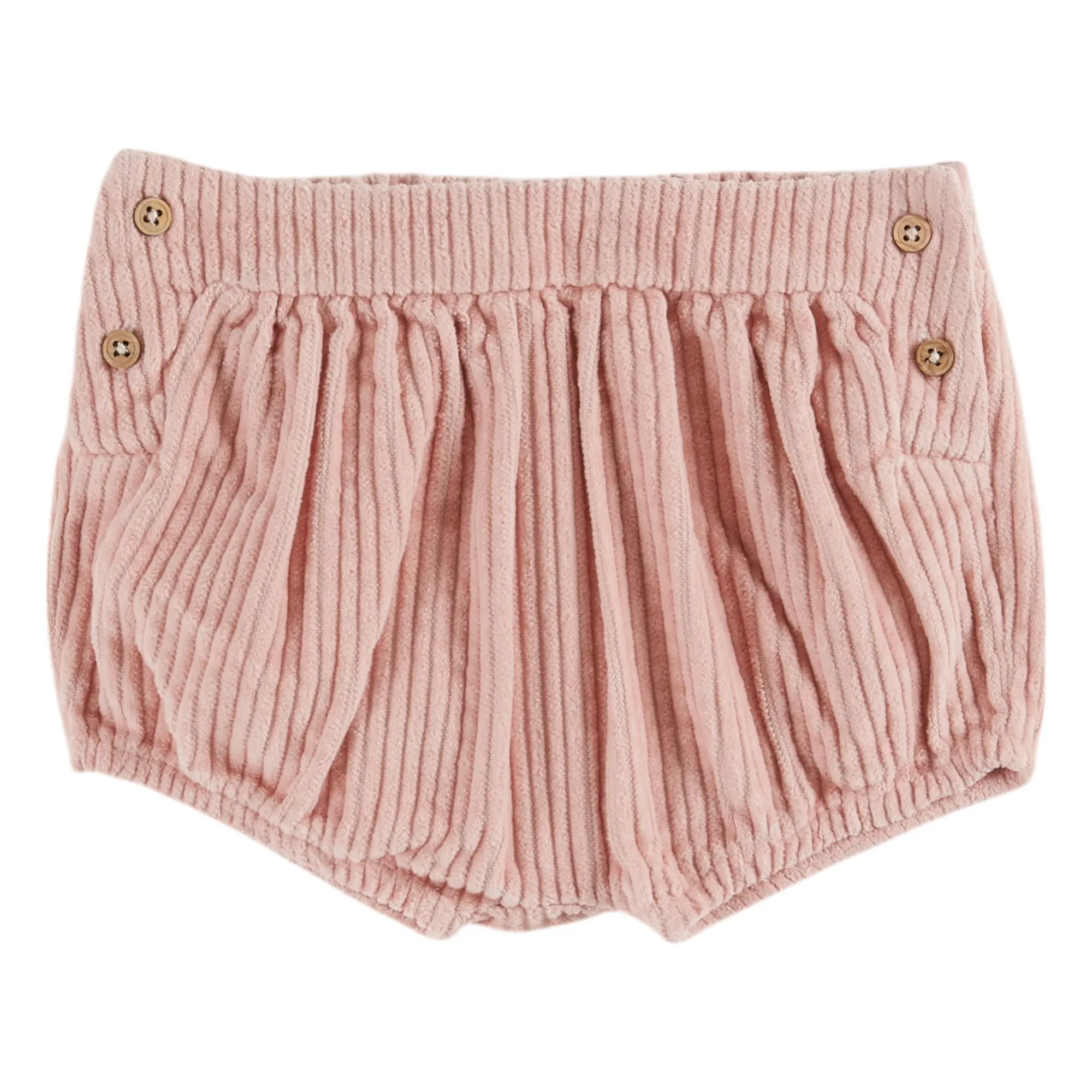 Emile Et Ida Pale Pink Ribbed Velvet Bloomer