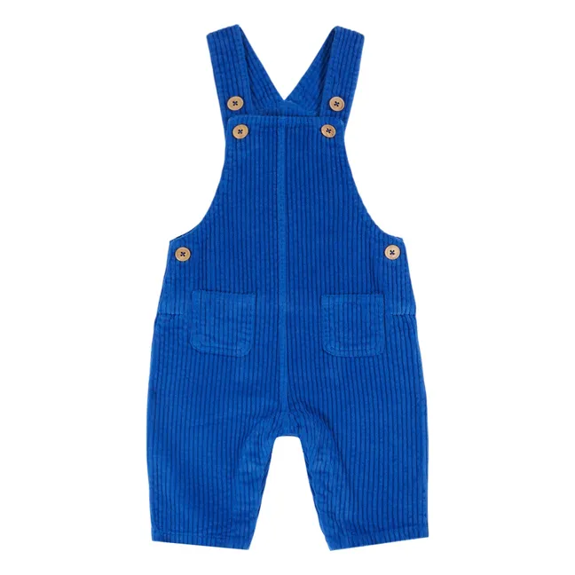 Salopette Velours Côtelé | Bleu roi