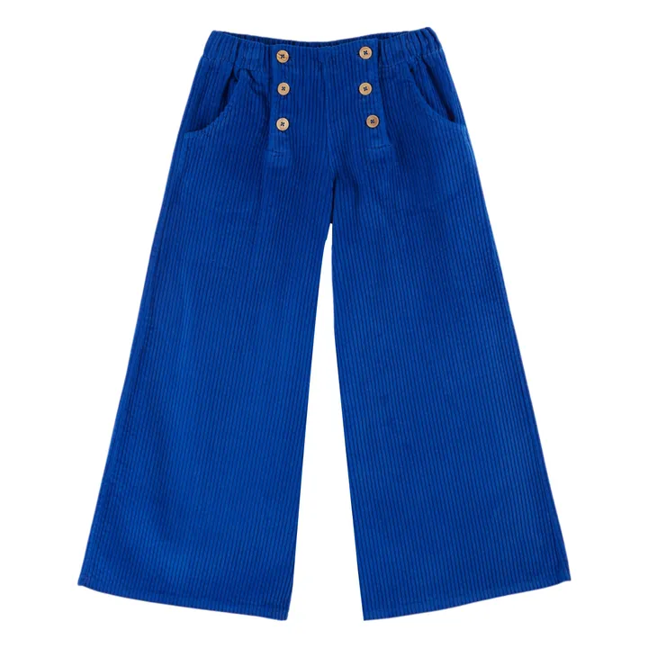 Pantalon Pont Velours Côtelé | Bleu roi- Image produit n°0