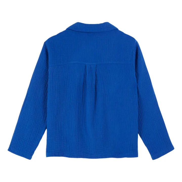 Kurta Gaze de Coton | Bleu roi- Image produit n°1