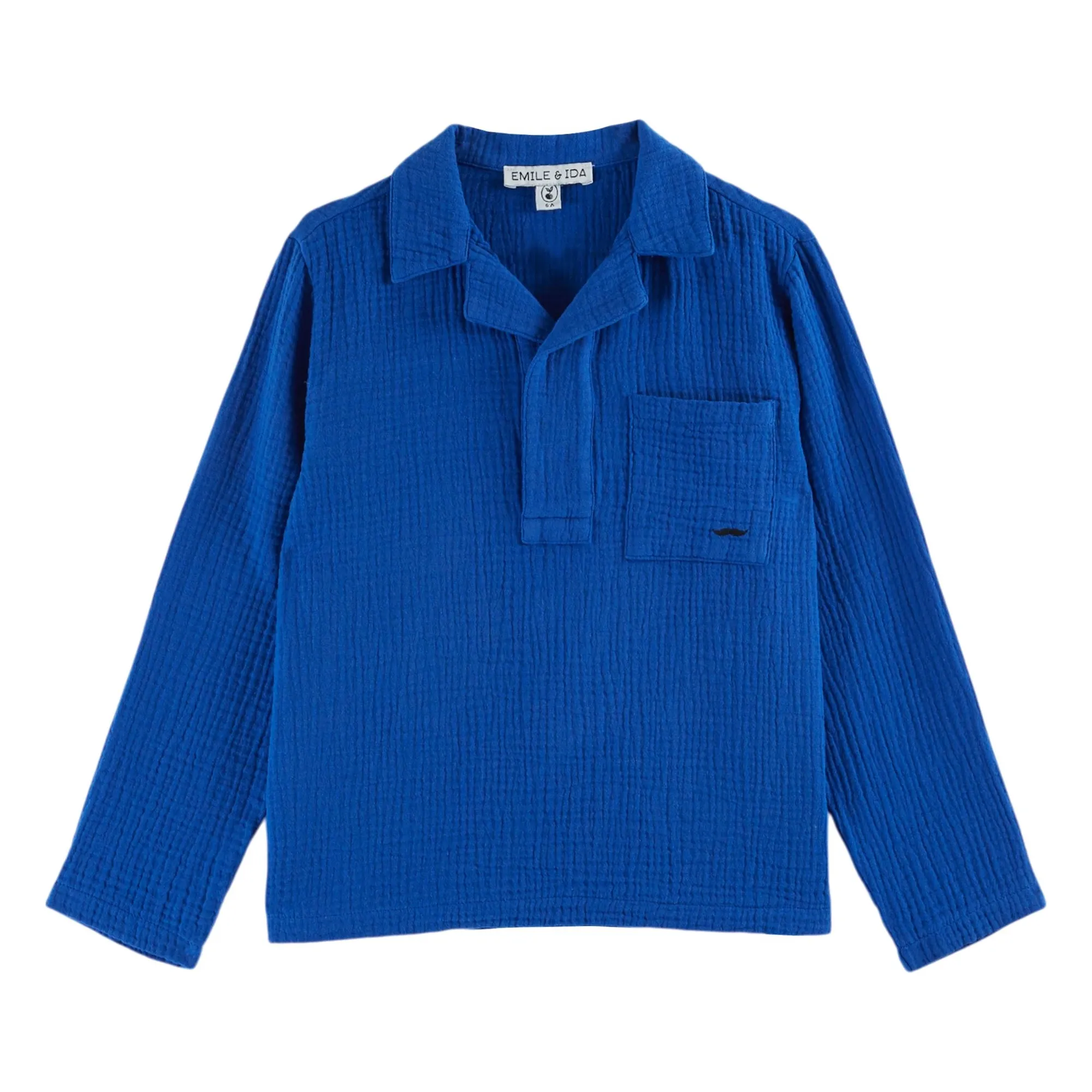 Emile Et Ida Royal Blue Kurta Cotton Gauze