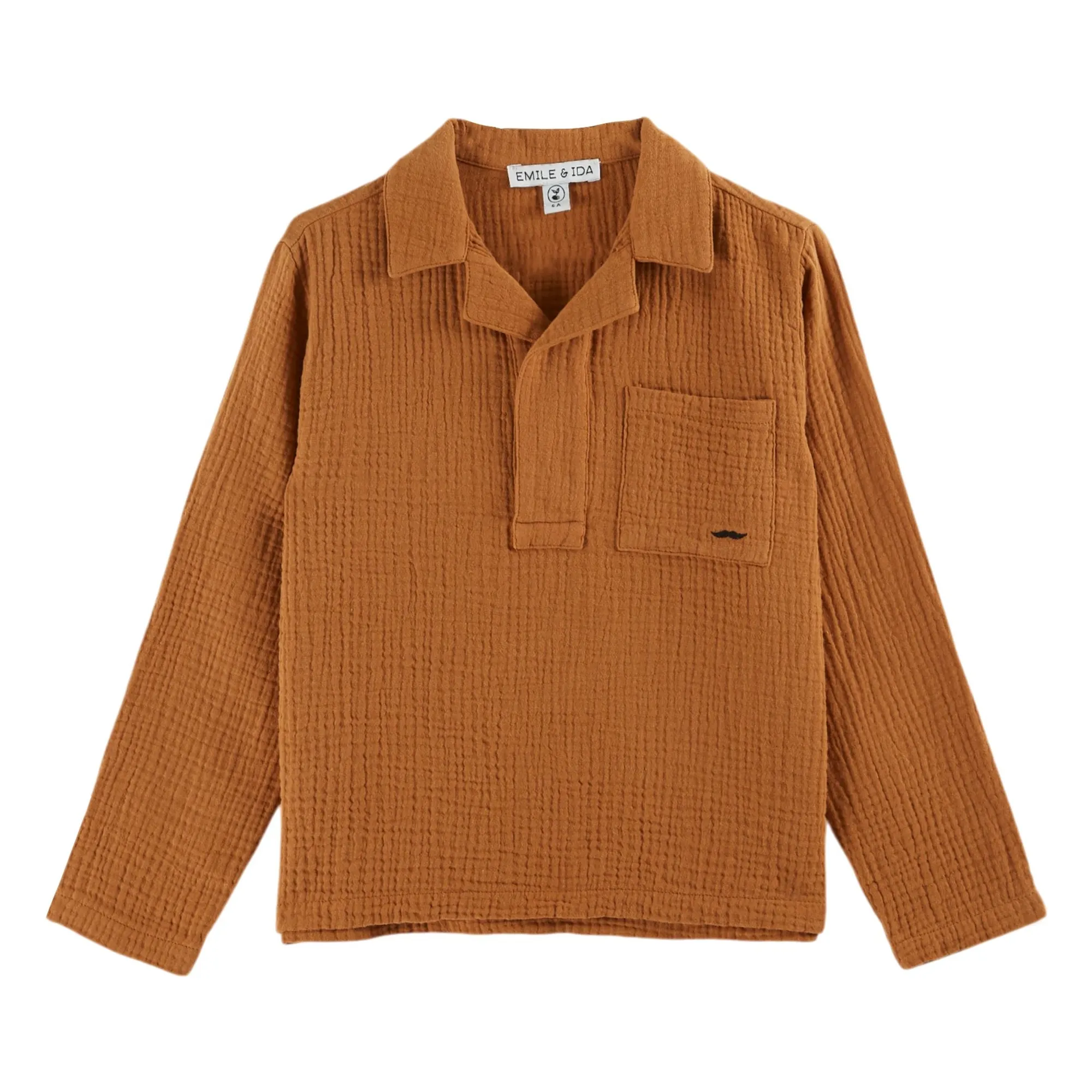 Emile Et Ida Caramel Kurta Cotton Gauze