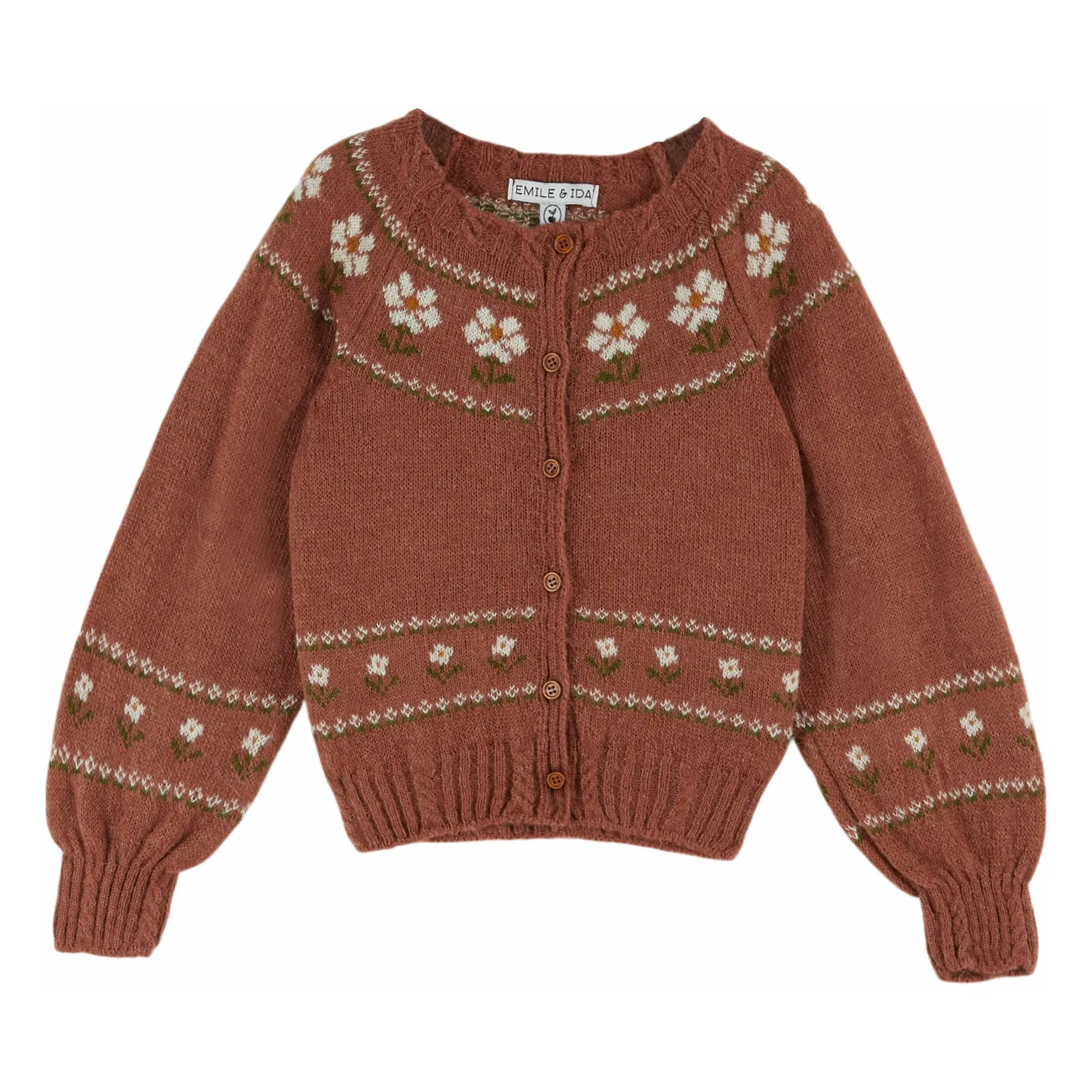 Emile Et Ida Dusty Pink Cardigan Marguerite Laine