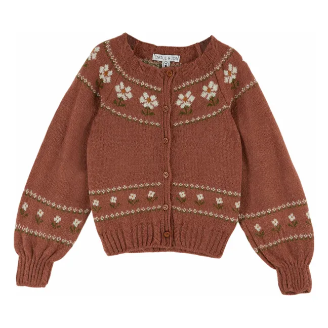 Cardigan Marguerite Laine | Vieux Rose