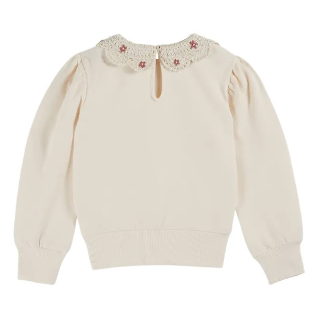 Collo Claudine Sudore in cotone biologico | Crema