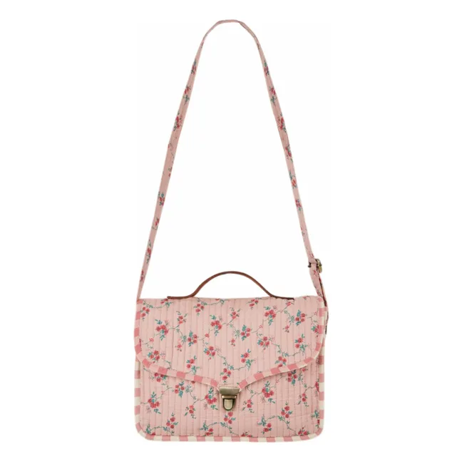Sac Matelassé Fleuri | Rose