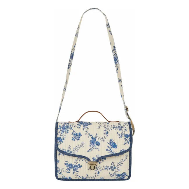 Gesteppte Tasche Blume | Seidenfarben