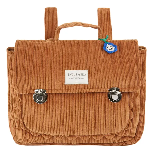 Cartable Matelassé Uni | Caramel