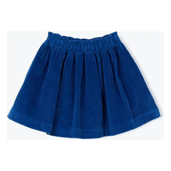 Jupe Garance Coton Bio | Bleu électrique