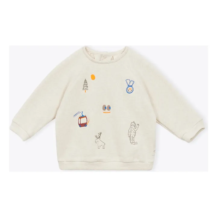 Sweat Gideon Coton Bio | Sable- Image produit n°1