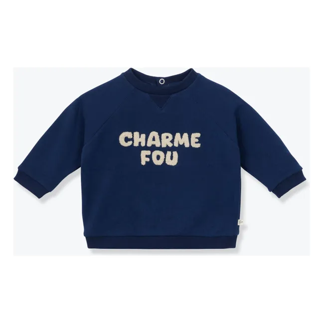 Sweat Gervais Coton Bio | Bleu marine