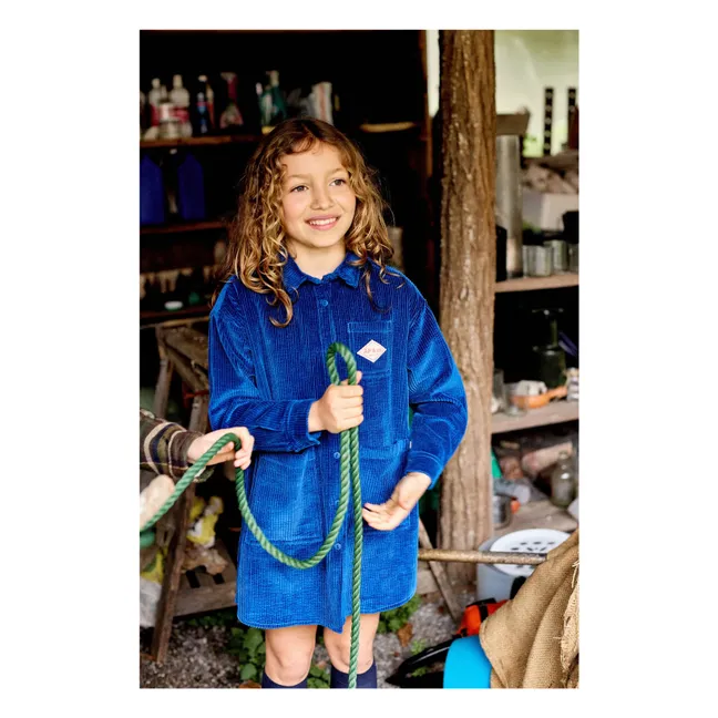 Robe Genevieve Coton Bio | Bleu électrique