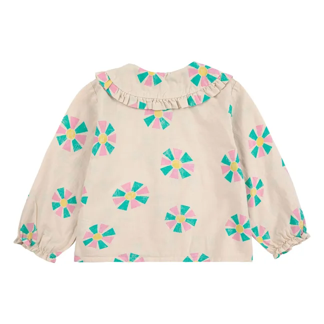 Blouse Col Claudine Coton Bio | Beige